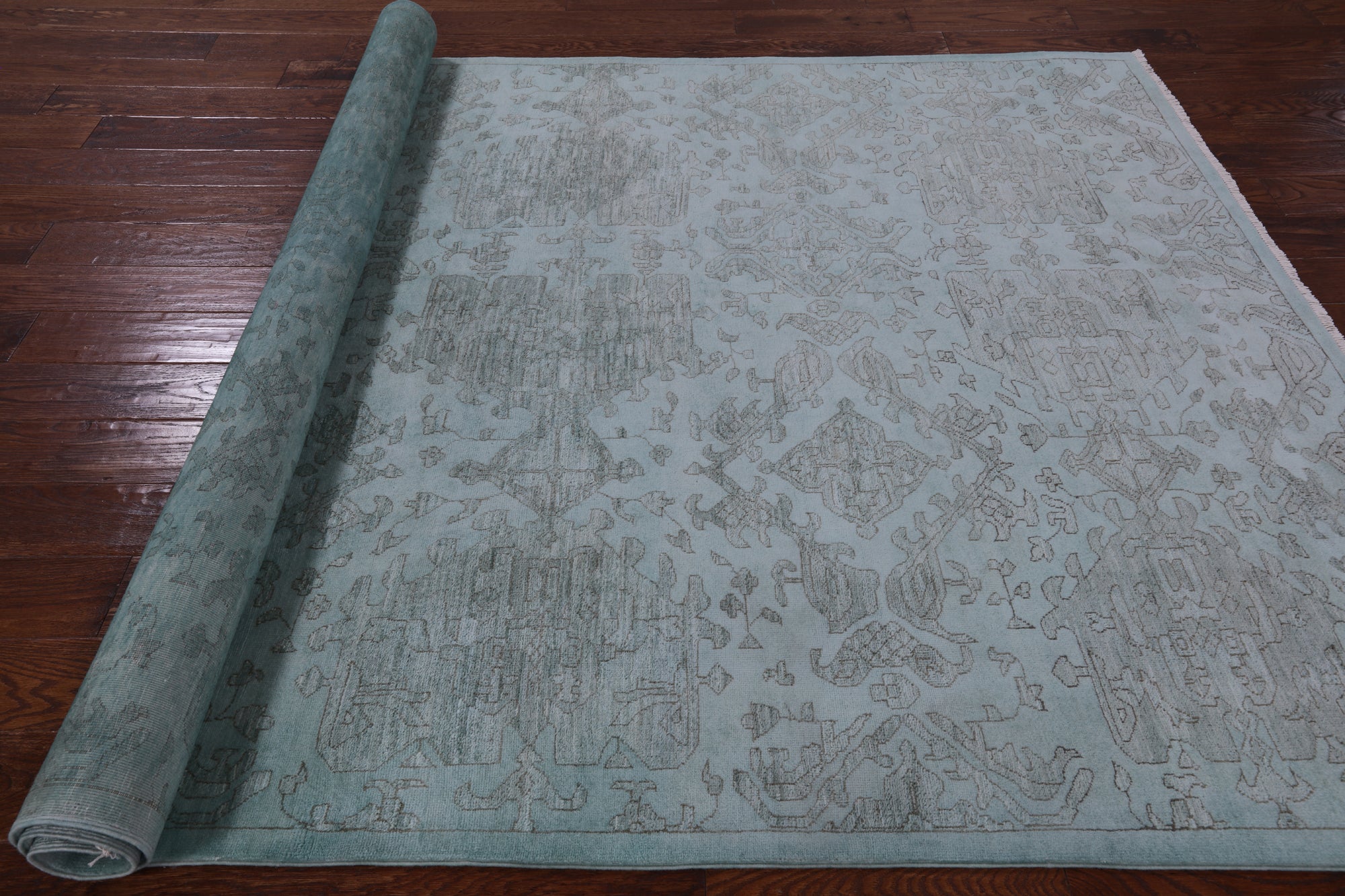 Full Pile Overdyed Hand Knotted Wool Rug - 6' 1" X 8' 6" - Golden Nile