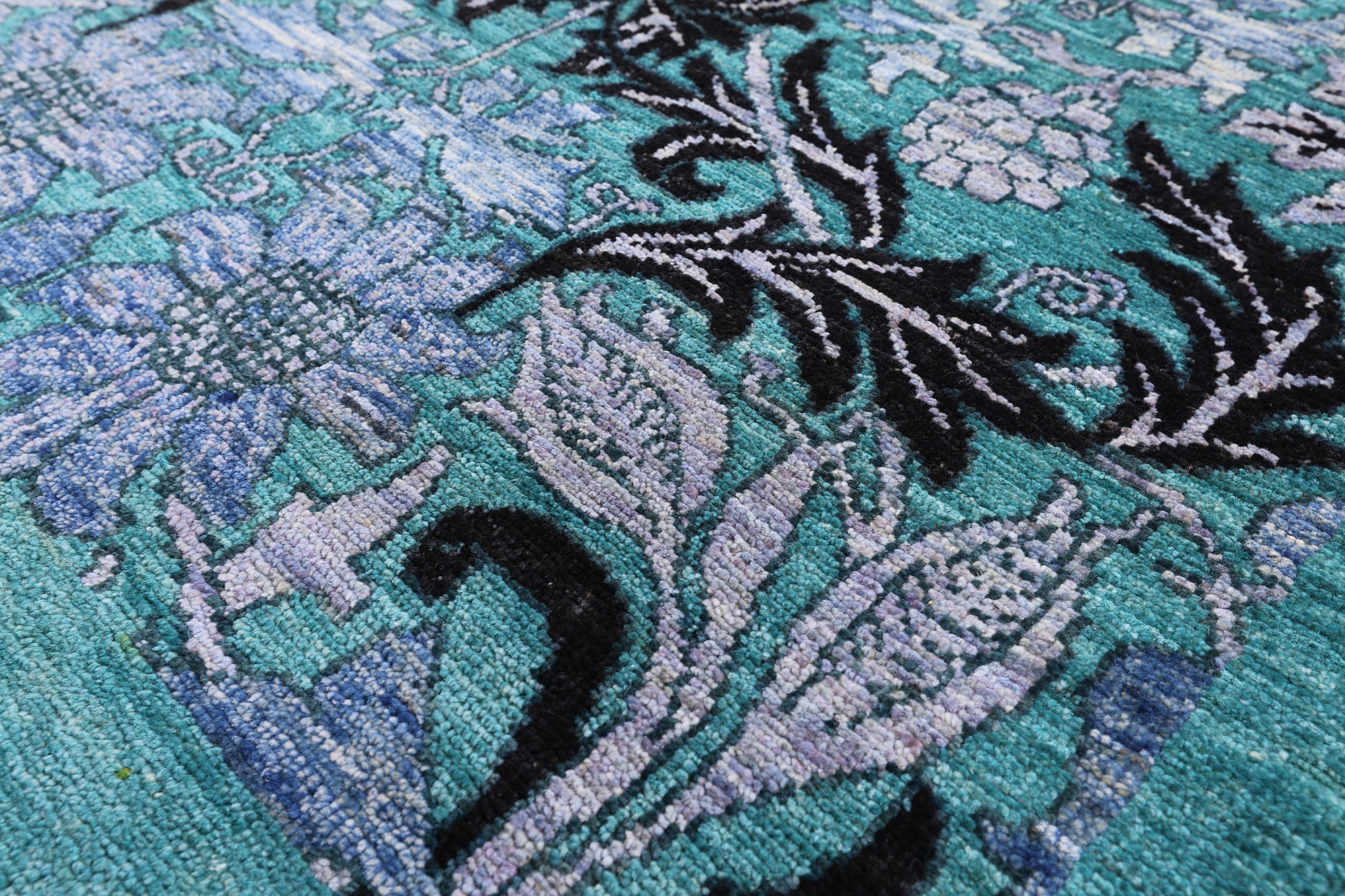 William Morris Hand Knotted Wool Rug - 8' 0" X 9' 10" - Golden Nile