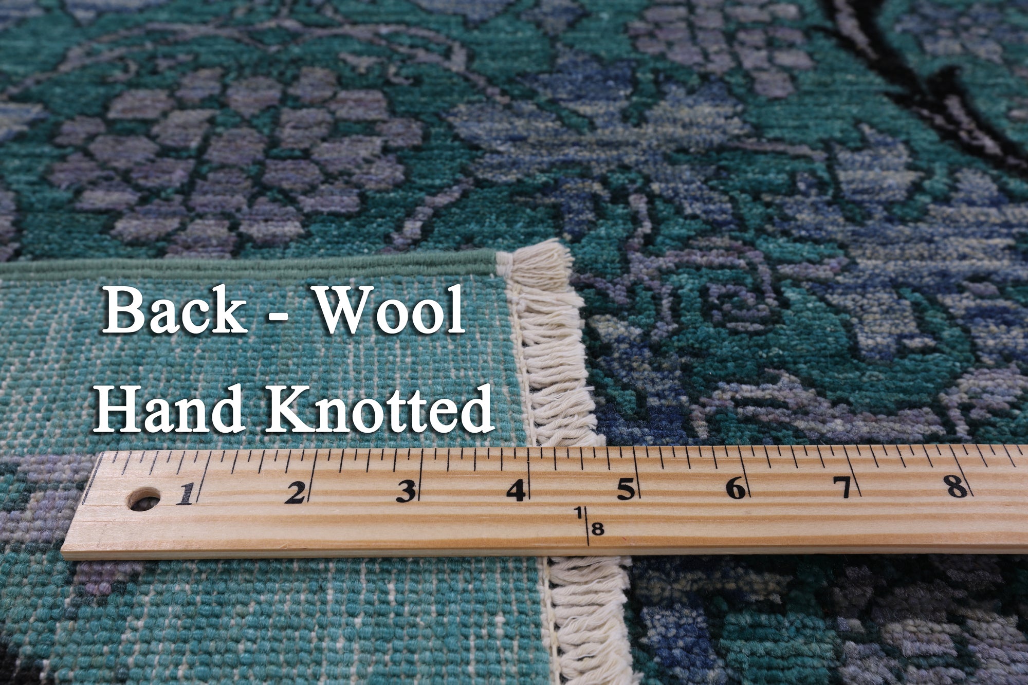 William Morris Hand Knotted Wool Rug - 8' 0" X 9' 10" - Golden Nile