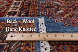 Blue Super Kazak Hand Knotted Wool Rug - 9' 4" X 12' 1" - Golden Nile
