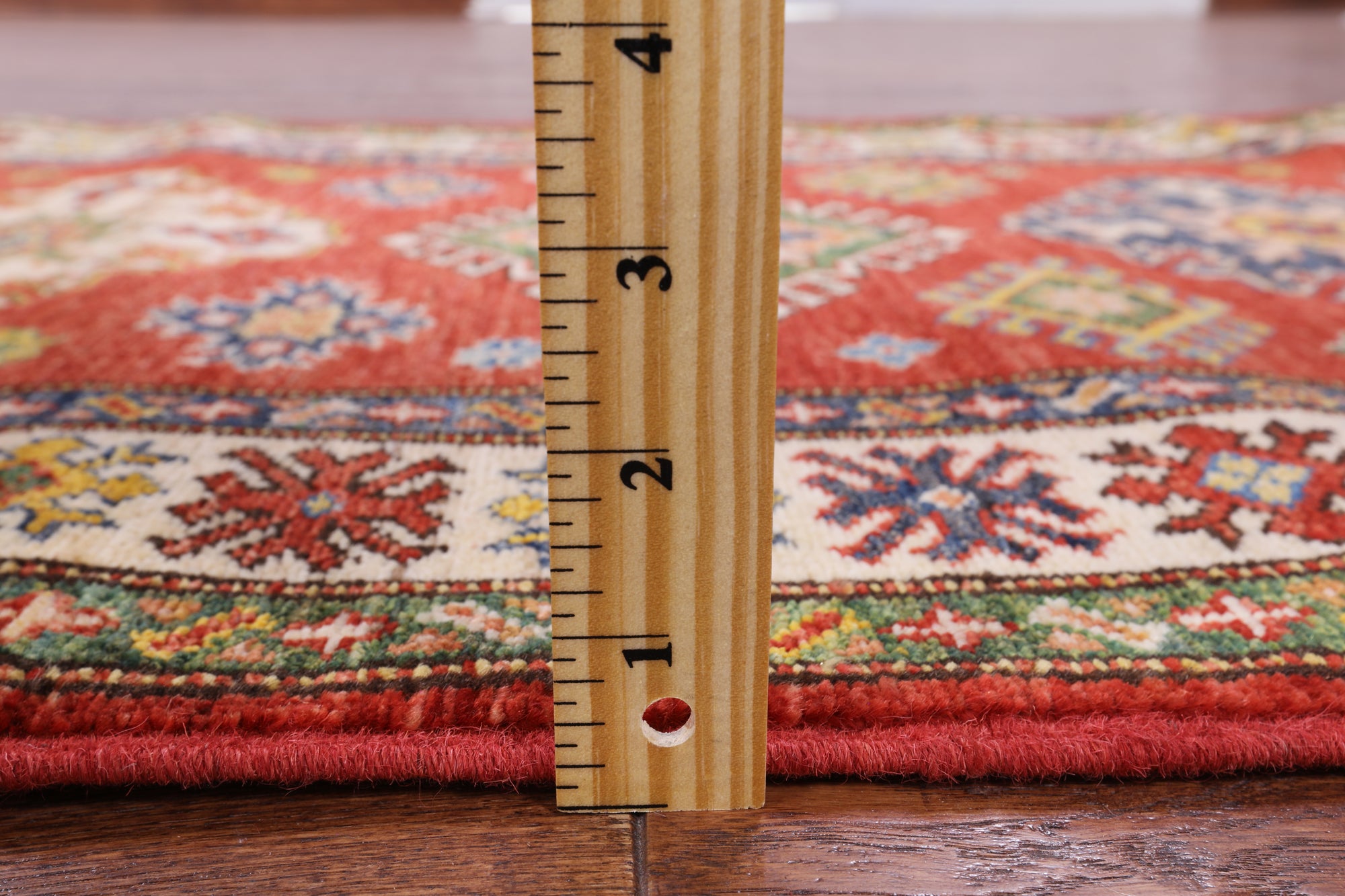 Red Super Kazak Handmade Wool Runner Rug - 2' 10" X 9' 2" - Golden Nile