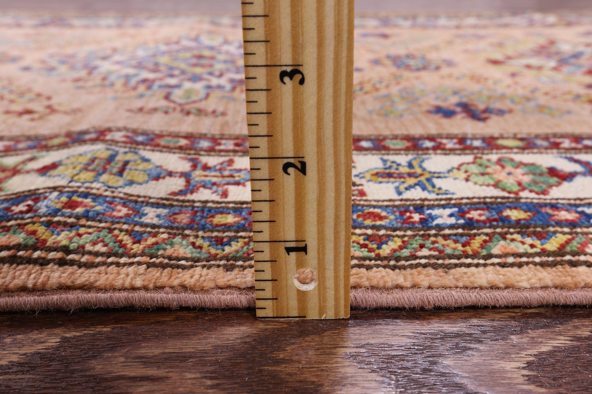 Super Kazak Handmade Wool Runner Rug - 2' 7" X 9' 9" - Golden Nile