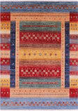 Tribal Persian Gabbeh Hand Knotted Wool Rug - 5' 8" X 7' 10" - Golden Nile