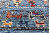 Tribal Persian Gabbeh Handmade Wool Rug - 5' X 6' 8" - Golden Nile