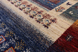 Persian Gabbeh Hand Knotted Wool Rug - 4' 11" X 6' 8" - Golden Nile