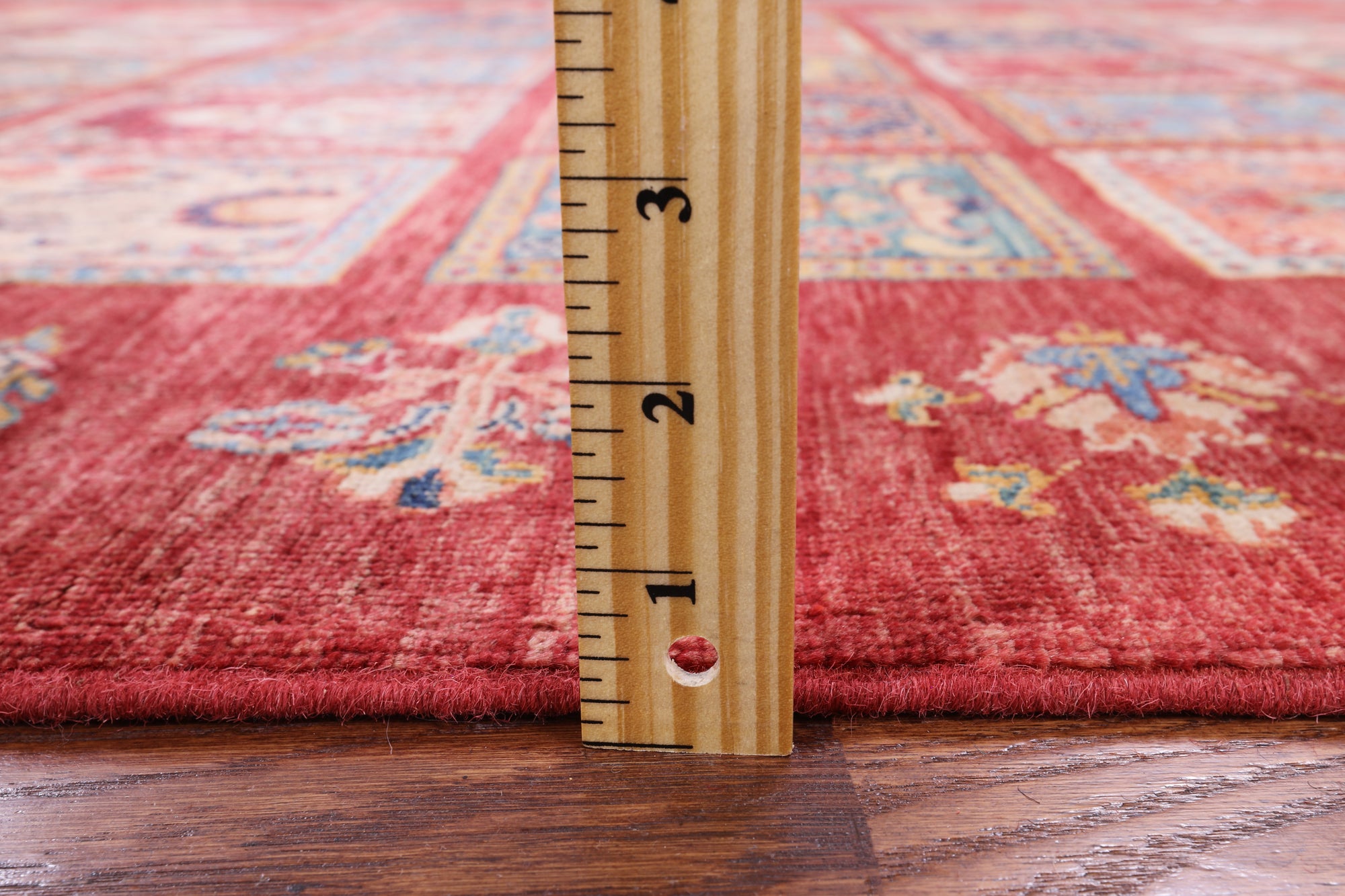 Red Tribal Persian Gabbeh Hand Knotted Wool Rug - 5' 8" X 7' 6" - Golden Nile