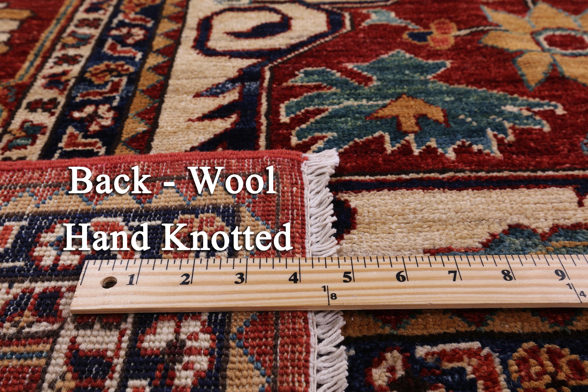 Red Fine Serapi Handmade Wool Rug - 9' 0" X 14' 9" - Golden Nile