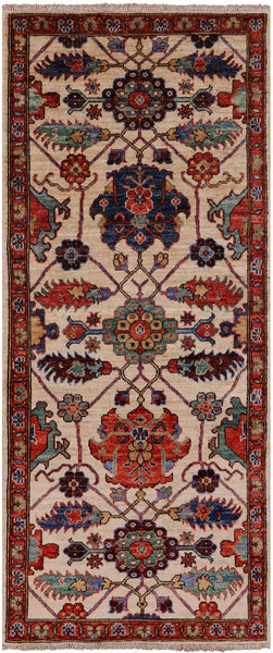 Persian Fine Serapi Handmade Wool Runner Rug - 2' 6" X 6' - Golden Nile