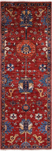 Persian Fine Serapi Handmade Wool Runner Rug - 2' 5" X 7' - Golden Nile