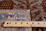 Tribal Persian Gabbeh Handmade Wool Rug - 3' 1" X 4' 9" - Golden Nile