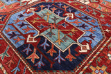 Red Turkmen Ersari Hand Knotted Wool Rug - 4' 0" X 6' 0" - Golden Nile