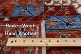 Red Turkmen Ersari Hand Knotted Wool Rug - 4' 0" X 6' 0" - Golden Nile