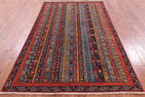 Shall Persian Gabbeh Hand Knotted Wool Rug - 4' 11" X 7' 11" - Golden Nile