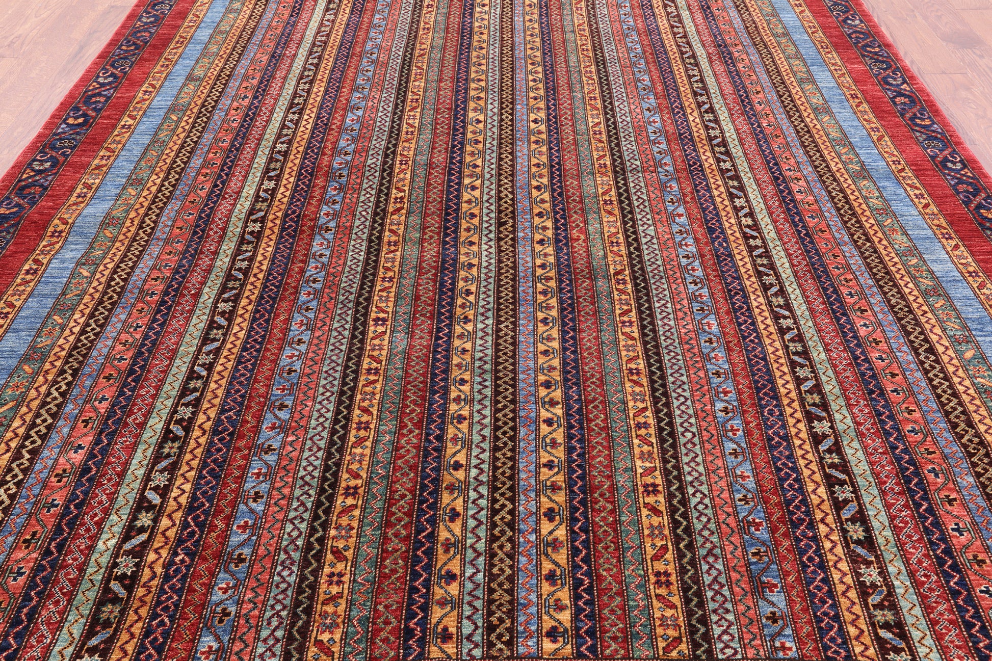 Shall Persian Gabbeh Handmade Wool Rug - 7' 11" X 9' 7" - Golden Nile