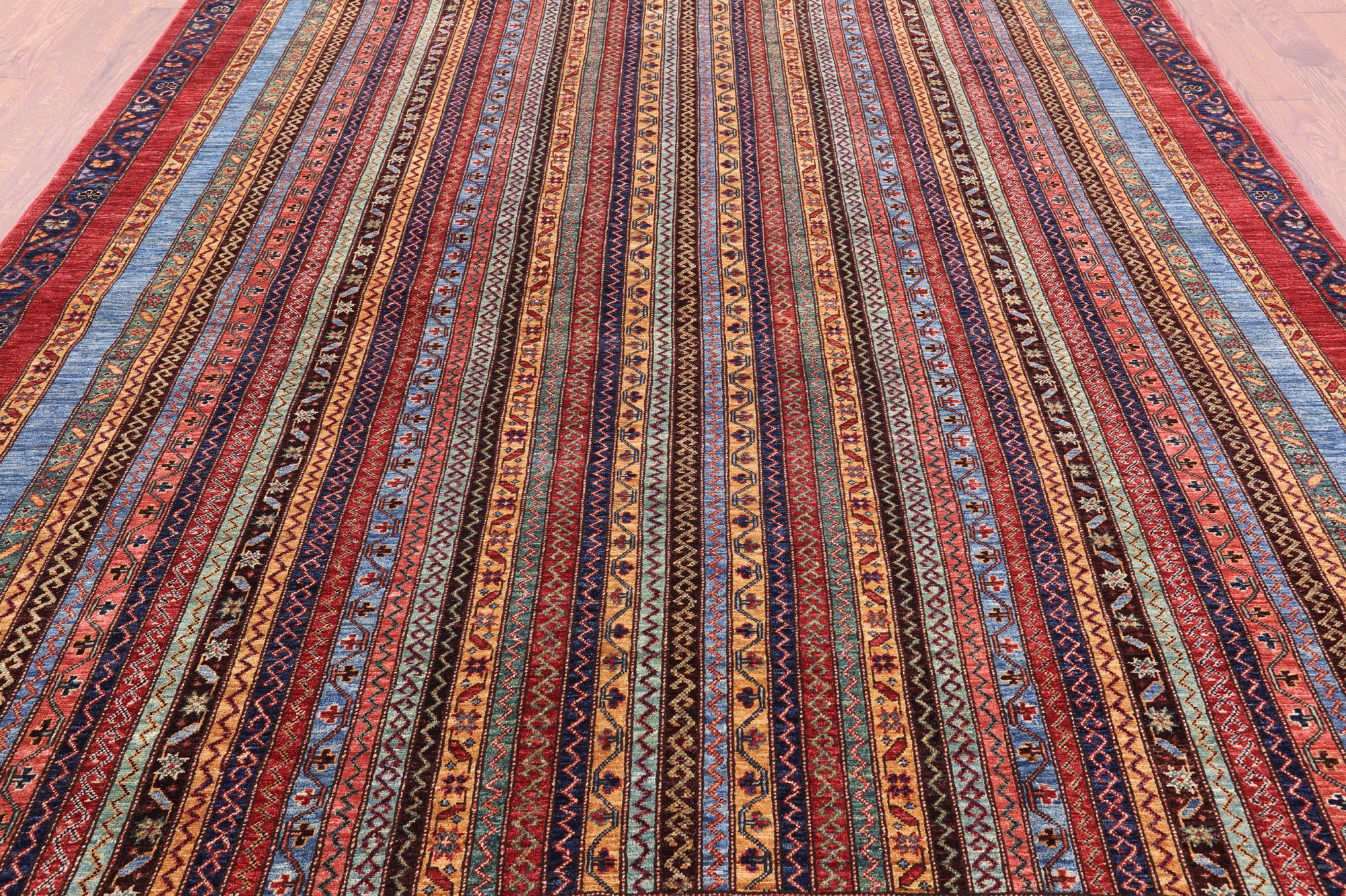 Shall Persian Gabbeh Handmade Wool Rug - 7' 11" X 9' 7" - Golden Nile