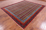 Shall Persian Gabbeh Handmade Wool Rug - 7' 11" X 9' 7" - Golden Nile