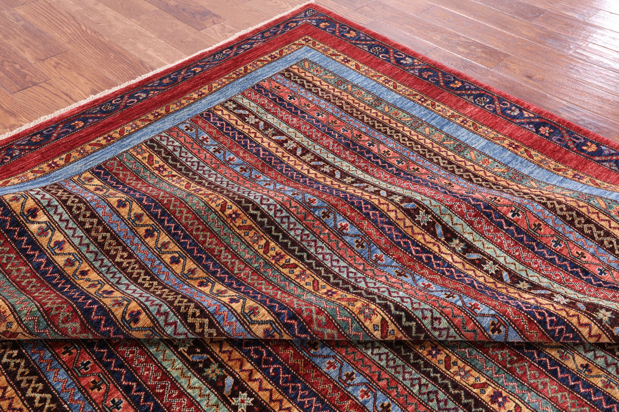 Shall Persian Gabbeh Handmade Wool Rug - 7' 11" X 9' 7" - Golden Nile