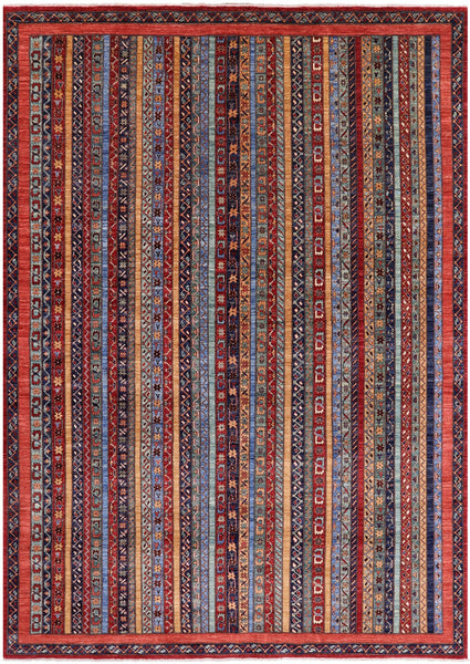 Shall Persian Gabbeh Handmade Wool Rug - 8' 4" X 11' 8" - Golden Nile