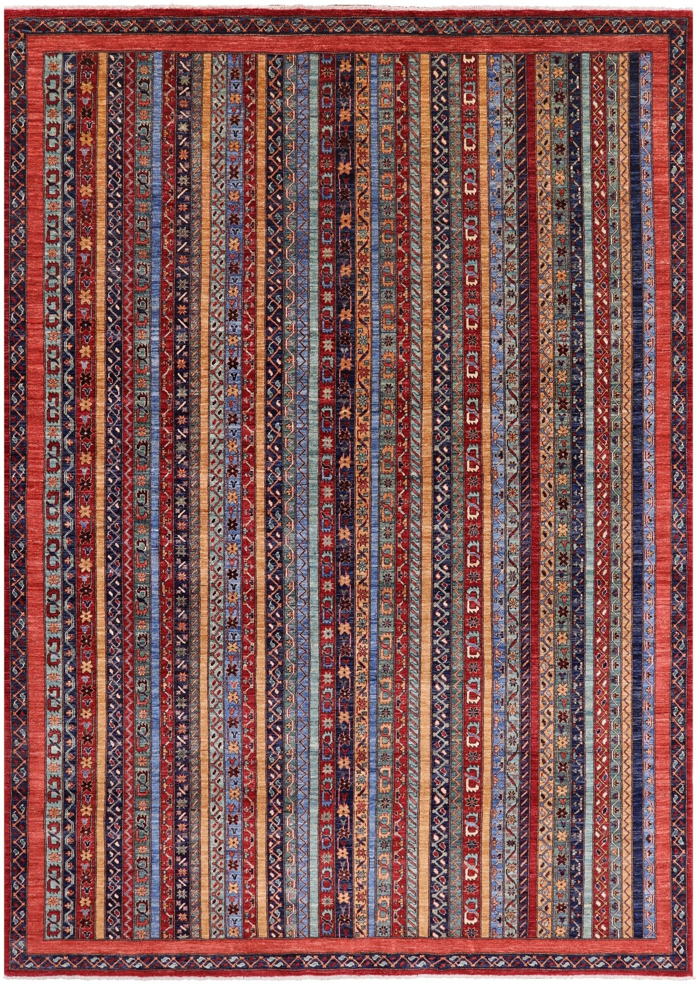 Shall Persian Gabbeh Handmade Wool Rug - 8' 4" X 11' 8" - Golden Nile