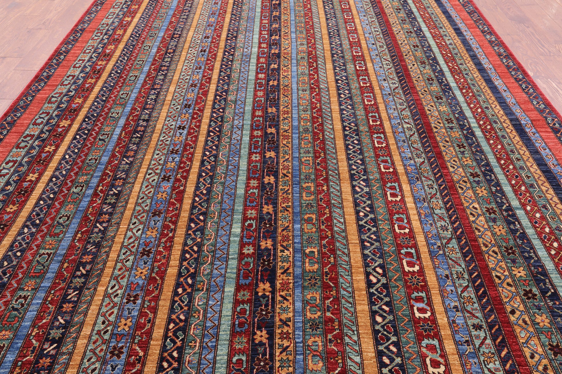 Shall Persian Gabbeh Handmade Wool Rug - 8' 4" X 11' 8" - Golden Nile