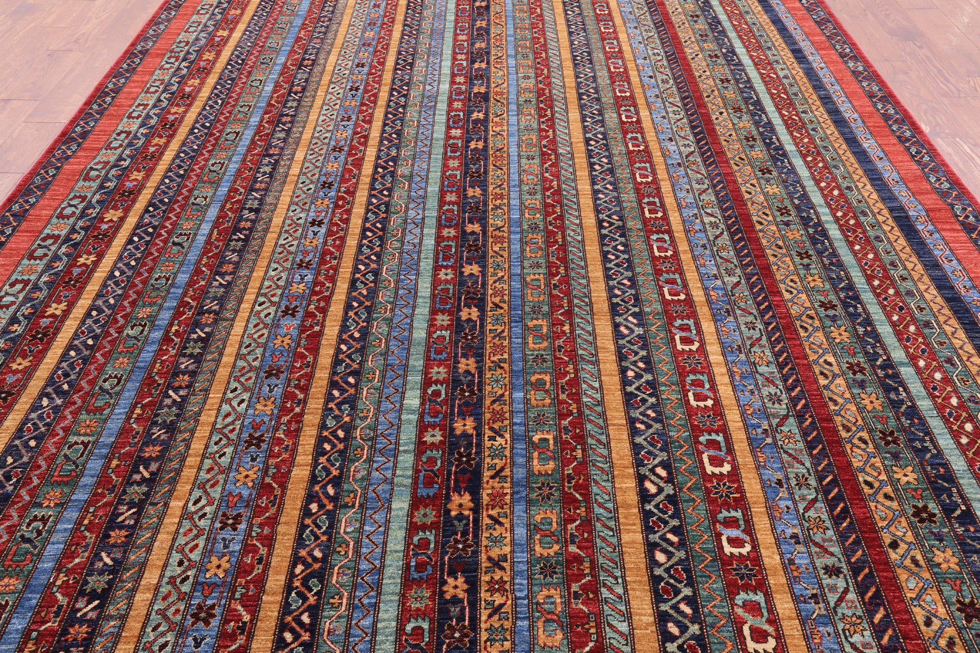 Shall Persian Gabbeh Handmade Wool Rug - 8' 4" X 11' 8" - Golden Nile