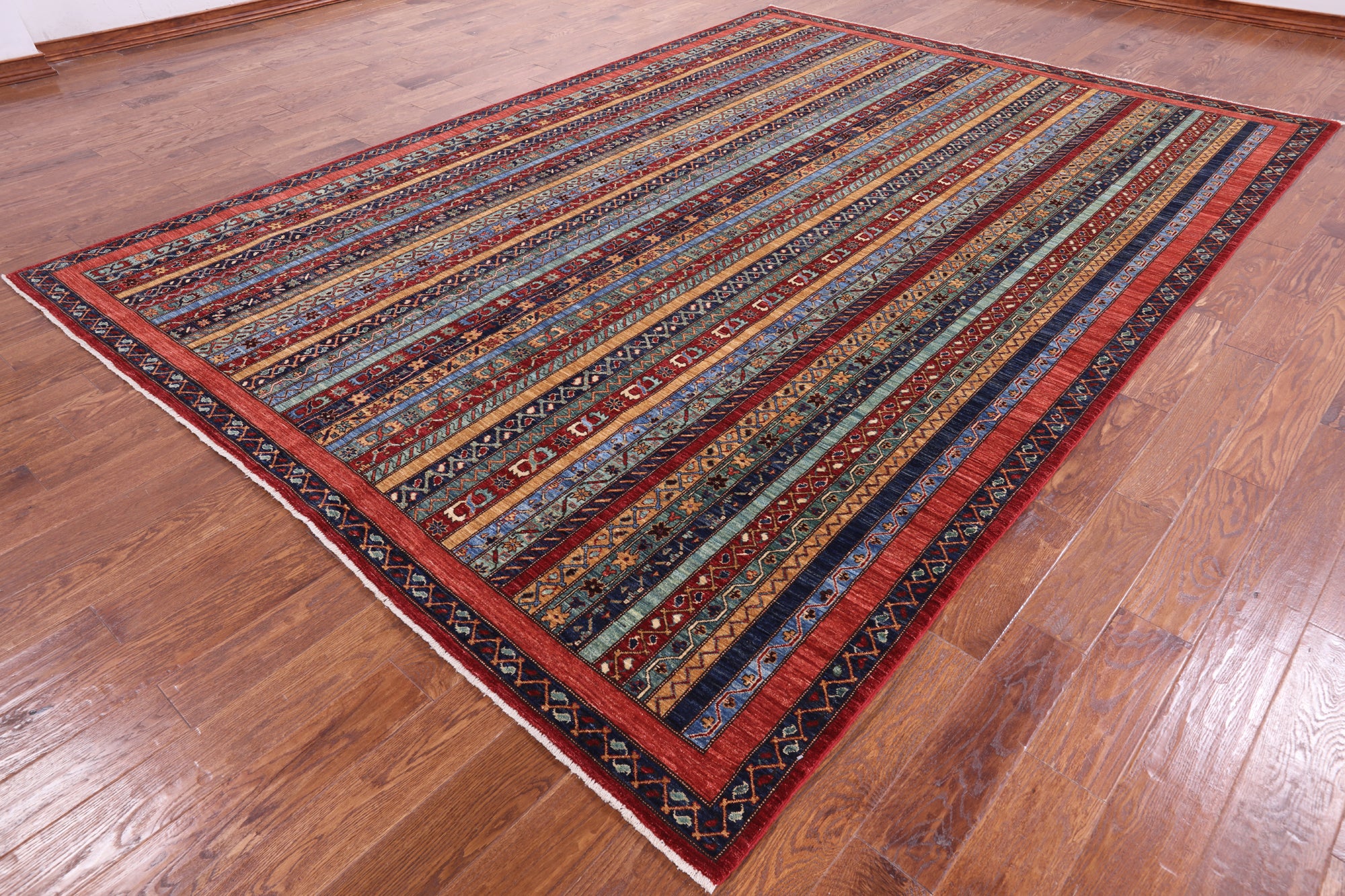 Shall Persian Gabbeh Handmade Wool Rug - 8' 4" X 11' 8" - Golden Nile