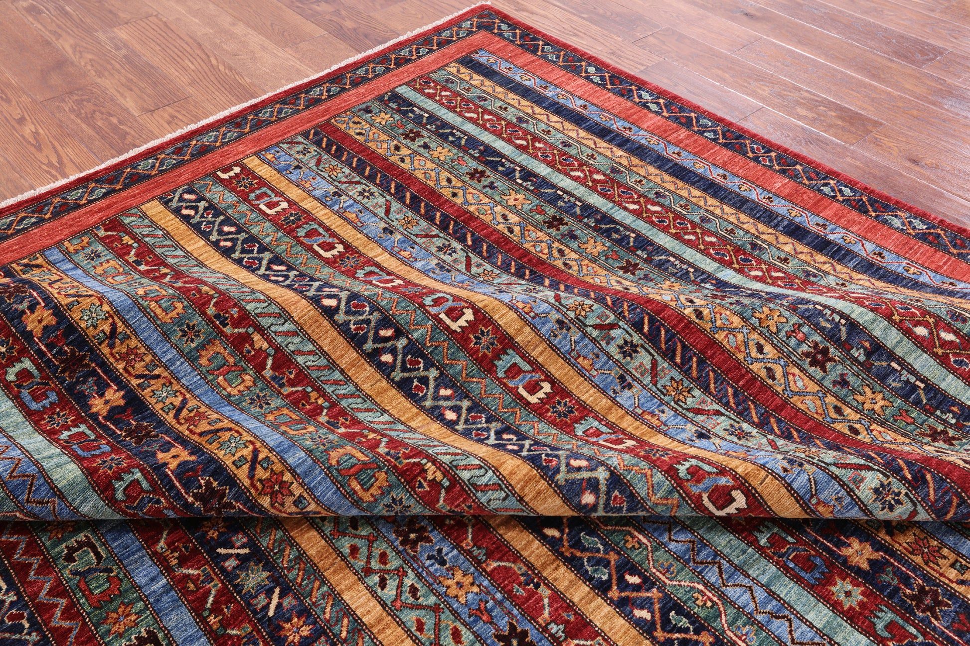 Shall Persian Gabbeh Handmade Wool Rug - 8' 4" X 11' 8" - Golden Nile