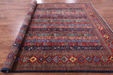 Shall Persian Gabbeh Hand Knotted Wool Rug - 8' 0" X 9' 9" - Golden Nile
