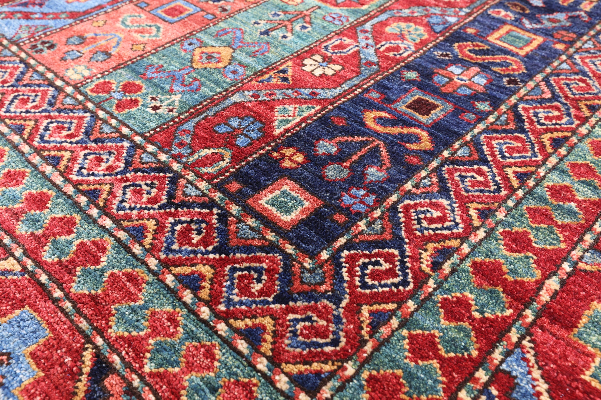 Shall Persian Gabbeh Hand Knotted Wool Rug - 8' 0" X 9' 9" - Golden Nile