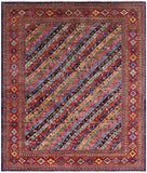 Shall Persian Gabbeh Hand Knotted Wool Rug - 8' 0" X 9' 6" - Golden Nile
