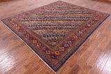 Shall Persian Gabbeh Hand Knotted Wool Rug - 8' 0" X 9' 6" - Golden Nile