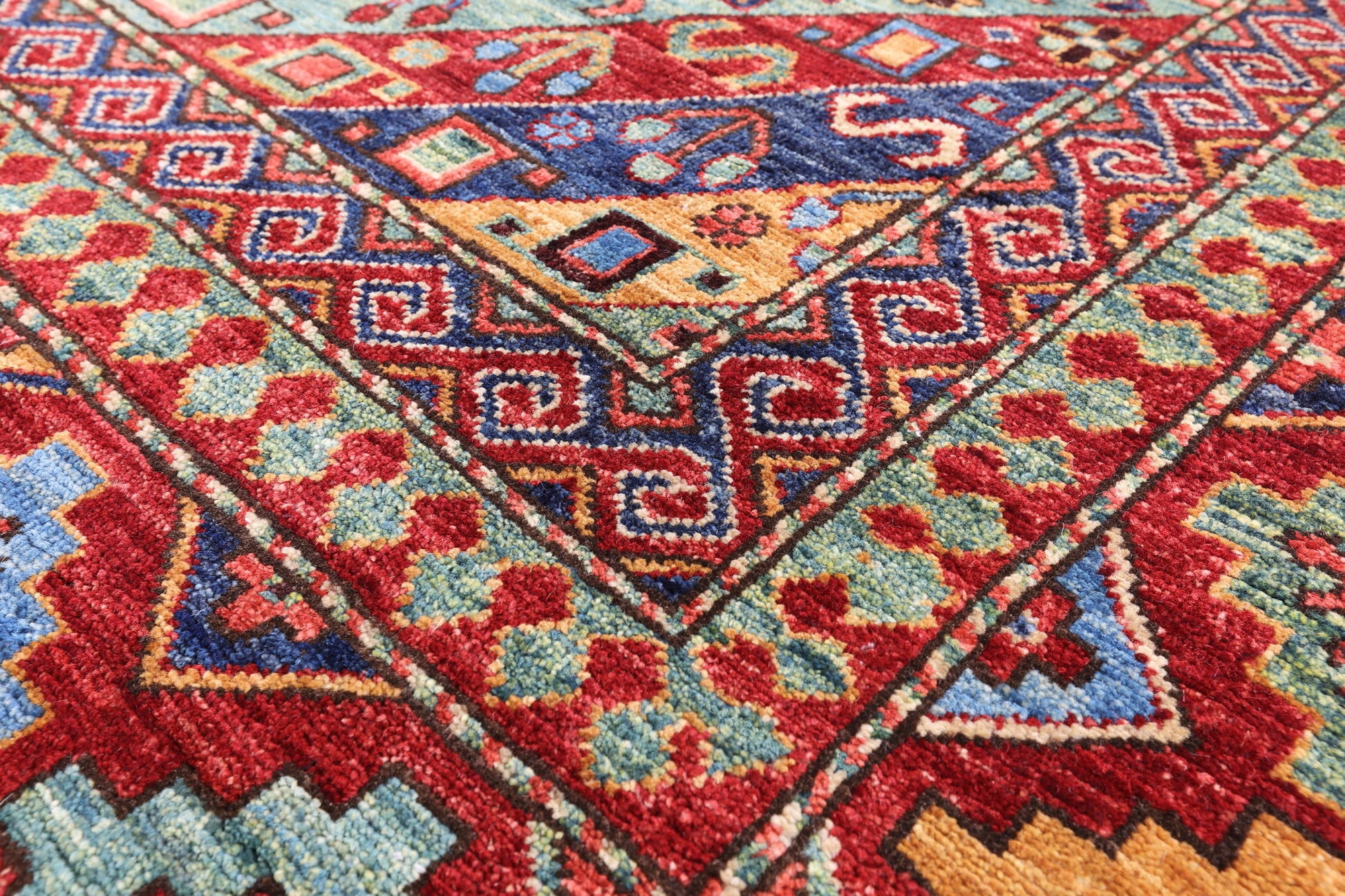 Shall Persian Gabbeh Hand Knotted Wool Rug - 8' 0" X 9' 6" - Golden Nile