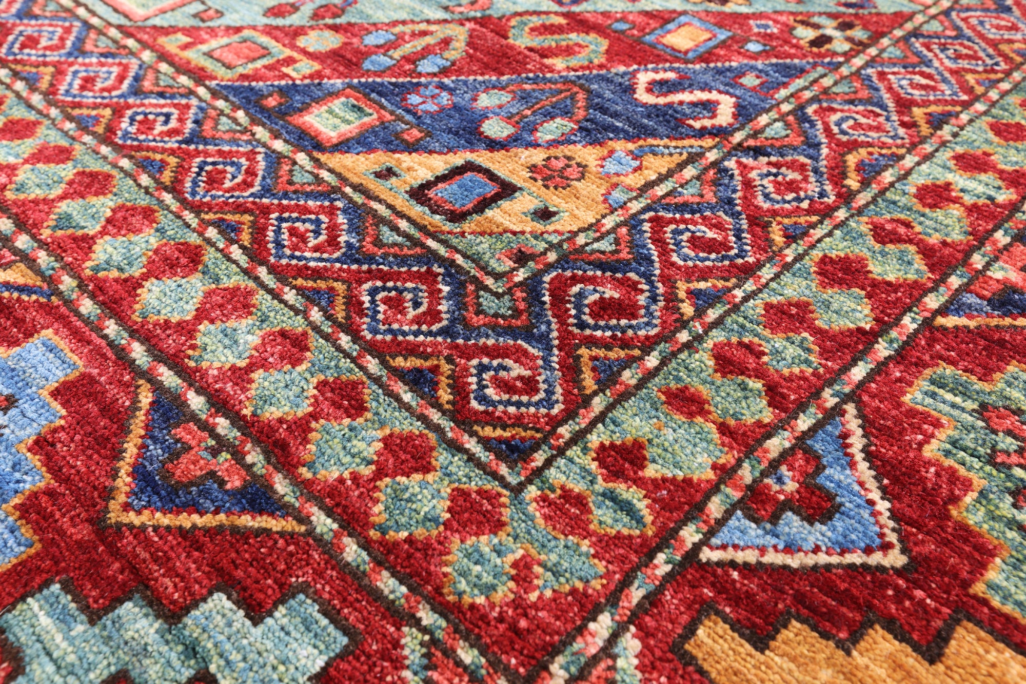 Shall Persian Gabbeh Hand Knotted Wool Rug - 8' 0" X 9' 6" - Golden Nile