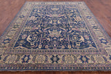 Blue Persian Fine Serapi Handmade Wool Rug - 8' 3" X 9' 7" - Golden Nile