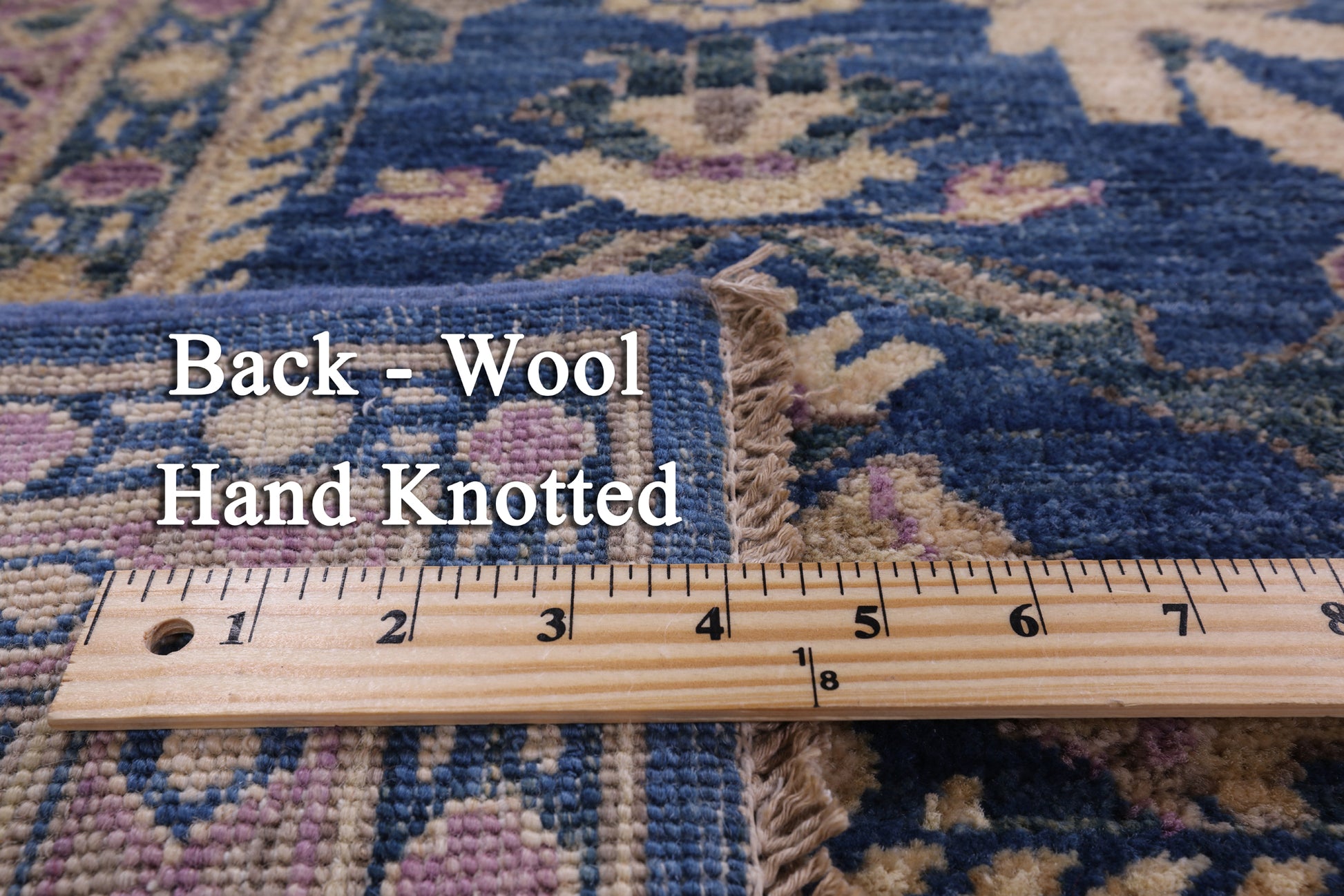 Blue Persian Fine Serapi Handmade Wool Rug - 8' 3" X 9' 7" - Golden Nile