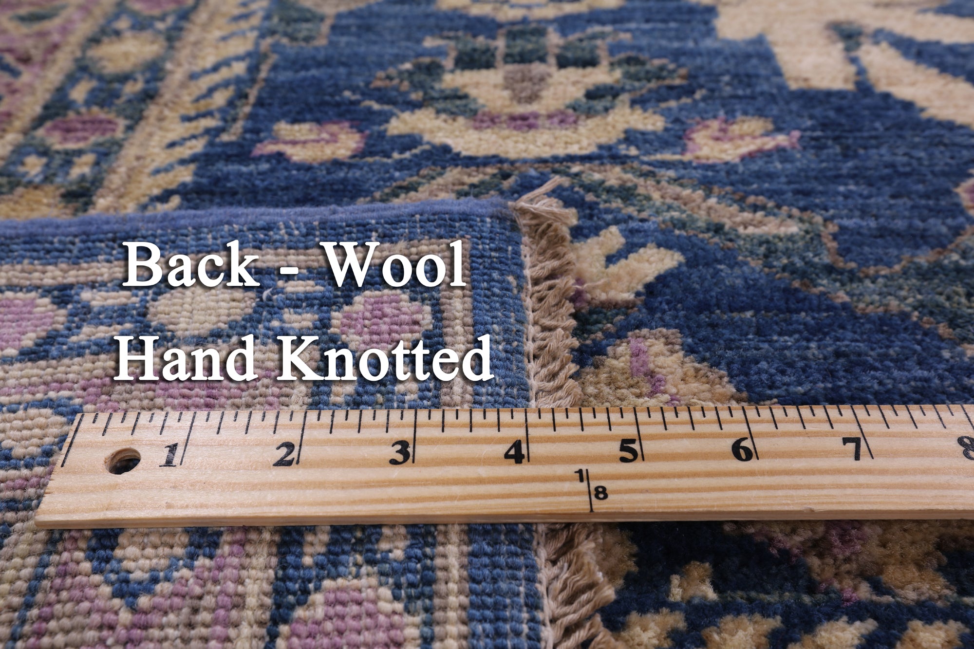 Blue Persian Fine Serapi Handmade Wool Rug - 8' 3" X 9' 7" - Golden Nile
