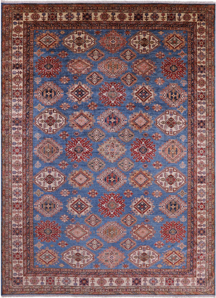 Blue Super Kazak Handmade Wool Rug - 9' 10" X 13' 6" - Golden Nile