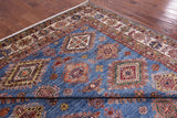 Blue Super Kazak Handmade Wool Rug - 9' 10" X 13' 1" - Golden Nile
