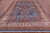 Blue Super Kazak Hand Knotted Wool Rug - 8' 11" X 12' 2" - Golden Nile