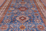 Blue Super Kazak Hand Knotted Wool Rug - 8' 11" X 12' 2" - Golden Nile