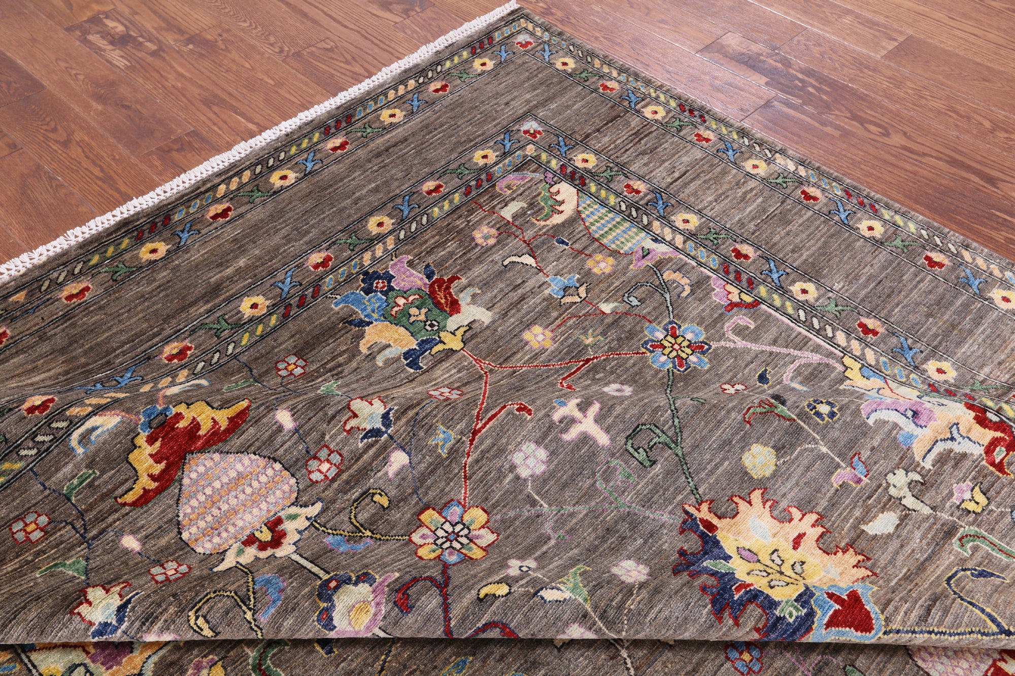 Peshawar Hand Knotted Wool Rug - 8' 0" X 10' 6" - Golden Nile