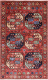 Turkmen Ersari Handmade Wool Rug - 3' 0" X 5' 0" - Golden Nile
