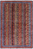Shall Persian Gabbeh Hand Knotted Wool Rug - 4' 0" X 6' 0" - Golden Nile