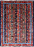 Shall Persian Gabbeh Hand Knotted Wool Rug - 4' 10" X 6' 8" - Golden Nile