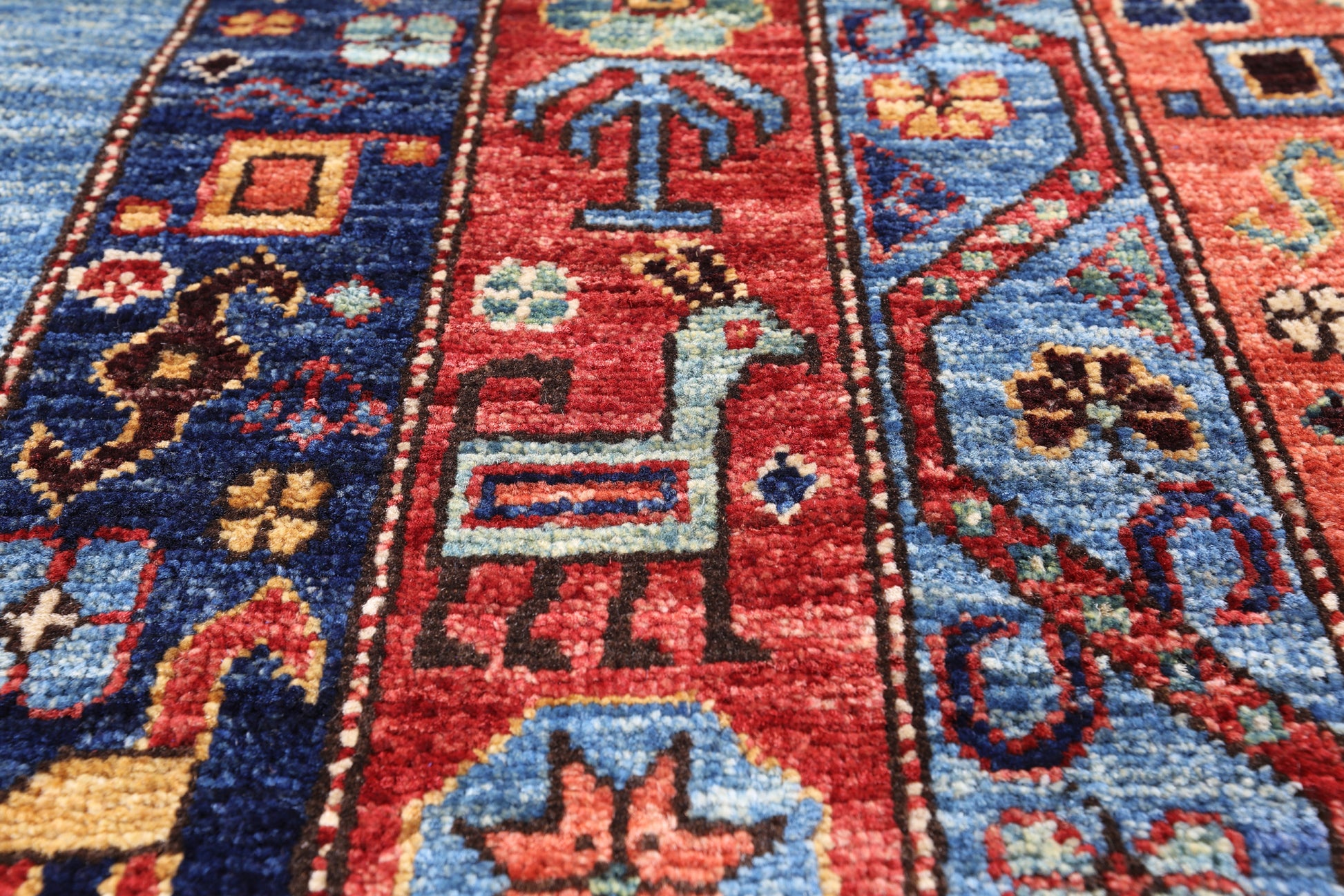 Shall Persian Gabbeh Hand Knotted Wool Rug - 4' 10" X 6' 8" - Golden Nile