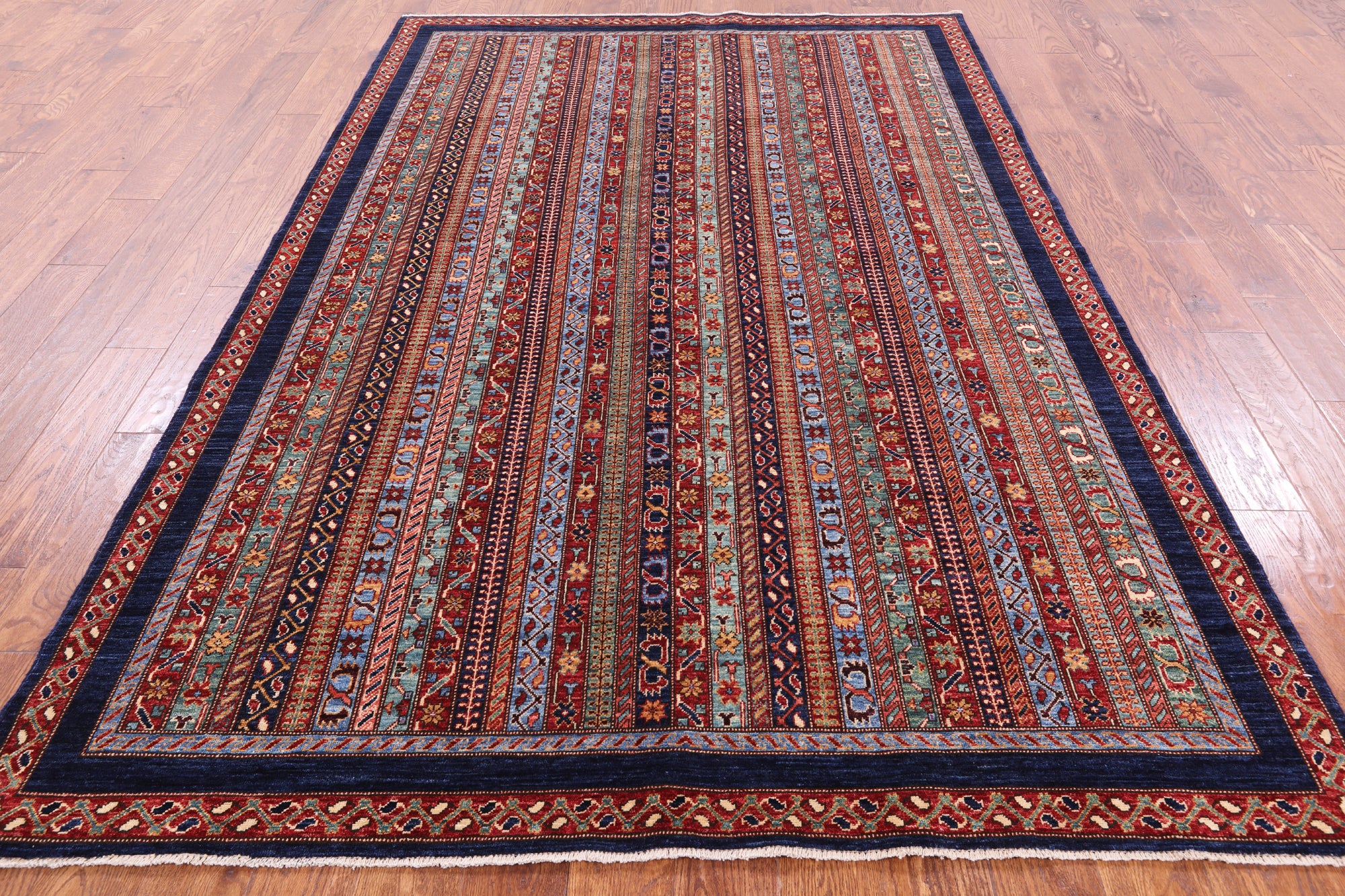 Shall Persian Gabbeh Handmade Wool Rug - 5' 11" X 9' 0" - Golden Nile