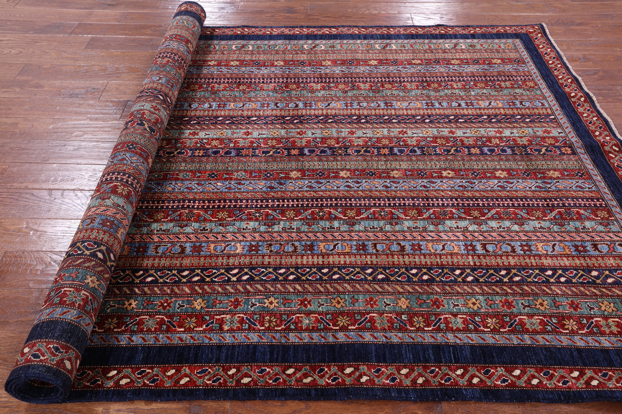 Shall Persian Gabbeh Handmade Wool Rug - 5' 11" X 9' 0" - Golden Nile