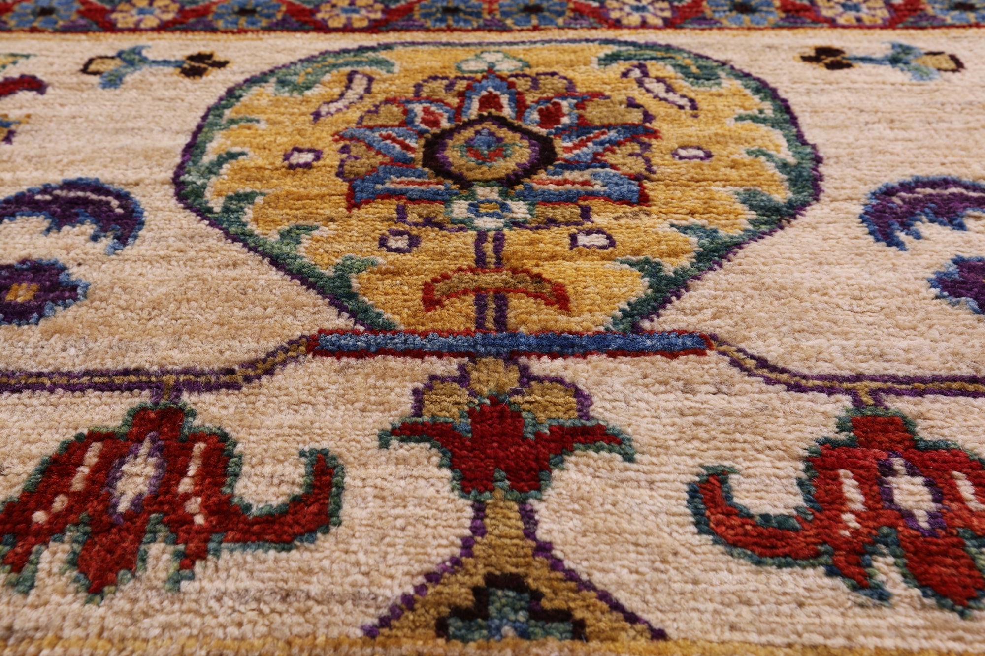 Blue Fine Serapi Handmade Wool Rug - 11' 6" X 14' 11" - Golden Nile