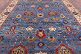 Blue Fine Serapi Handmade Wool Rug - 11' 6" X 14' 11" - Golden Nile