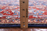 Blue Persian Fine Serapi Hand Knotted Wool Rug - 8' 11" X 12' 0" - Golden Nile